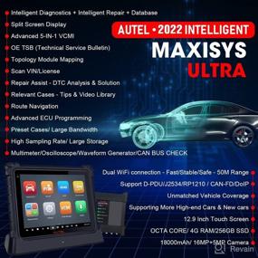 img 3 attached to 🔧 Ultimate Autel MaxiSys Ultra Scanner: 2022 Upgrade for MS919/ MS909/ Elite II, Intelligent Diagnostic Scan & Repair Tool, [$2000 5-in-1 VCMI], ECU Programming & Coding, Topology, Multitasking, 40+ Services