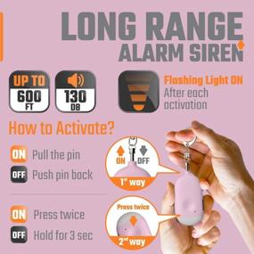 img 2 attached to WETEN Rechargeable Self Defense Keychain Alarm - 130 DB Loud Emergency Personal Siren Ring With LED Light - Perfect SOS Safety Alert Device Key Chain For Women, Kids, Elderly, And Joggers In Pink