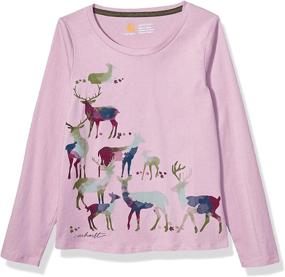 img 2 attached to Carhartt Sleeve Graphic T Shirt Caviar Girls' Clothing - Tops, Tees & Blouses