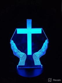 img 2 attached to Christian Prayer Cross 3D Illusion Lamp