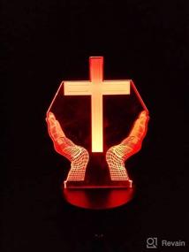 img 3 attached to Christian Prayer Cross 3D Illusion Lamp