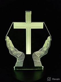 img 1 attached to Christian Prayer Cross 3D Illusion Lamp