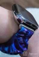 img 1 attached to Upgrade Your Fitbit Versa With TOYOUTHS Patterned Scrunchie Bands - Elastic, Stylish & Comfortable! review by Brent Gurney