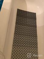 img 1 attached to Secure Your Shower With Extra Long Non-Slip Bath Mat - 34 X 15.4 Inch - Gradient Gray review by Robin Joseph