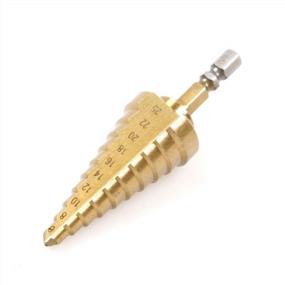 img 2 attached to HSS Titanium Coated Step Drill Bits Set (3 Pcs Hex Shank) - 4/12/20/32Mm For DIY Woodworking Tool