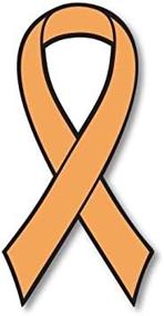 img 2 attached to 🧡 Orange Leukemia and Kidney Cancer Awareness Ribbon Car Magnet Decal: Waterproof & Heavy Duty