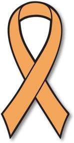 img 3 attached to 🧡 Orange Leukemia and Kidney Cancer Awareness Ribbon Car Magnet Decal: Waterproof & Heavy Duty