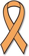 🧡 orange leukemia and kidney cancer awareness ribbon car magnet decal: waterproof & heavy duty логотип