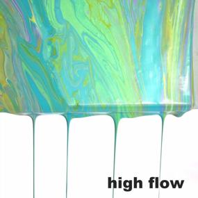 img 1 attached to AUREUO Acrylic Pouring Paint Set Of 4 Colors (8 Oz Bottles) High Flow Pre-Mixed Acrylic Painting Kit Include Silicone Oil For Canvas, Rock, Ceramic, Wood, Glass & Other Crafts - Time & Tide