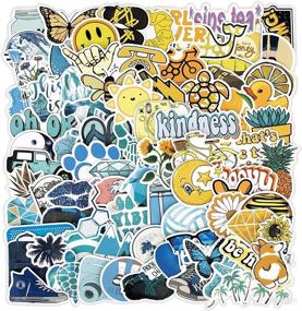 img 4 attached to 🌼 100 Waterproof Stickers for Water Bottles, Laptops, and More: Xingqiba Green Floral Graffiti Decals for Teens and Adults