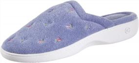 img 4 attached to Isotoner Women'S Terry Slip On Clog Slipper With Memory Foam For Indoor/Outdoor Comfort