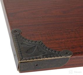img 2 attached to 📦 BQLZR Vintage Bronze Desk Edge Cover Decorative Box Corner Protector - Pack of 20, 56x12.5mm
