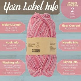img 2 attached to Cotton Select Sport Weight Yarn By JubileeYarn - 8 Skein Variety Pack, 50G Per Skein