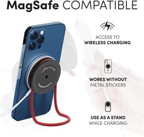 img 1 attached to 📱 IMStick.Pro Magsafe Phone Stand, Grip, and Mount - Versatile Uses: Golf Cart Phone Holder, Car Vent Phone Mount with Magnet, Airplane Phone Holder, Stroller Phone Holder, Tablet Holder