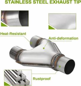 img 1 attached to Upgrade Your Exhaust System With AUTOSAVER88 2 Inch Stainless Steel Y Pipe - Universal Connector For Increased Performance And Efficiency!