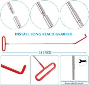 img 3 attached to KOUNATSURI Car Tool Kit with Long Reach Grabber, Air Wedge Bag Pump, and Non Marring Wedge - Professional Solution for Automotive Needs