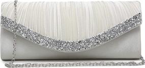 img 4 attached to 👛 Dasein Pleated Rhinestone Evening Handbags & Wallets with Clutches for Women