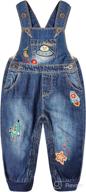 kidscool space baby little kids cute denim embroidered fashion jean overalls: trendy and adorable baby overalls for out-of-this-world style! логотип