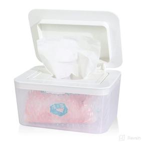 img 4 attached to 👶 Large Capacity Baby Wipes Dispenser Box - Removable Lid, Dustproof Case to Keep Wipes Fresh, Easy Open/Close Pouch - Adult and Baby Wipes Holder