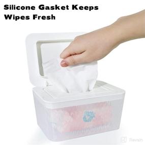 img 1 attached to 👶 Large Capacity Baby Wipes Dispenser Box - Removable Lid, Dustproof Case to Keep Wipes Fresh, Easy Open/Close Pouch - Adult and Baby Wipes Holder