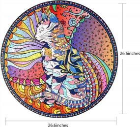 img 2 attached to 1000 Piece Animal Puzzle Color Challenge Round Mandala Cat Jigsaw Puzzle - Bgraamiens Puzzles Mandala Cat Edition