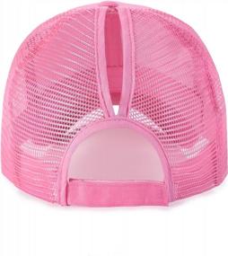img 1 attached to Women'S High Ponytail Baseball Cap Hat