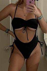 img 1 attached to Ioiom Womens Spaghetti Strap Swimsuit Women's Clothing at Swimsuits & Cover Ups