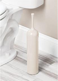 img 3 attached to 🚽 Efficient Storage and Cleaning Solution: mDesign Extra Slim Compact Toilet Bowl Brush and Holder in Cream