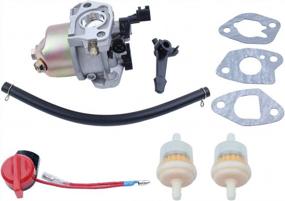 img 2 attached to Complete Carburetor Set For Honda GX160/GX200 Gas Engine Generator - Includes Gasket, Kill Switch, Fuel Hose And Filter