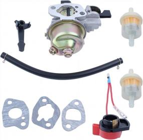 img 1 attached to Complete Carburetor Set For Honda GX160/GX200 Gas Engine Generator - Includes Gasket, Kill Switch, Fuel Hose And Filter