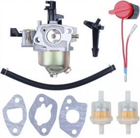 img 4 attached to Complete Carburetor Set For Honda GX160/GX200 Gas Engine Generator - Includes Gasket, Kill Switch, Fuel Hose And Filter