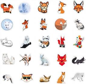 img 2 attached to 50 PCS Fox Stickers - Vinyl Waterproof Decals For Laptops, Skateboards, Water Bottles & More!