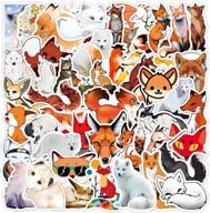 50 pcs fox stickers - vinyl waterproof decals for laptops, skateboards, water bottles & more! logo