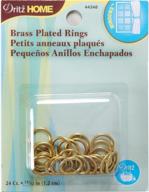 dritz home 44348 brass plated rings, 1/2-inch (24-piece) logo