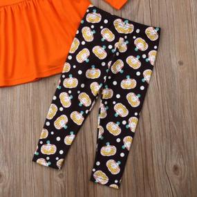 img 1 attached to 3PCS Halloween-Themed Baby Girl Outfits With Pumpkin Print Blouse, Pants, And Headband