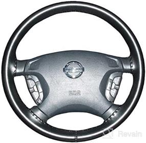 img 4 attached to Wheelskins Black Leather Chevy Steering Wheel Cover - Size AXX for Improved SEO