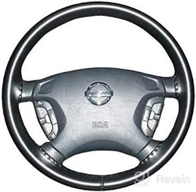 img 3 attached to Wheelskins Black Leather Chevy Steering Wheel Cover - Size AXX for Improved SEO