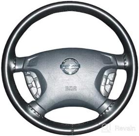 img 2 attached to Wheelskins Black Leather Chevy Steering Wheel Cover - Size AXX for Improved SEO