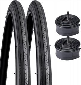 img 4 attached to Get Rolling With 2 Packs Of 27" Bike Tires And Tubes For Smooth Rides