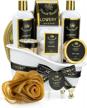indulge in holiday bliss with our christmas spa gift basket for women - luxuriate with scented vanilla bath bombs, creamy body butter lotion, soothing bath salts and more! logo