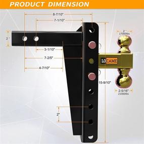 img 2 attached to LOCAME Adjustable Receiver GTW Tow LC0017