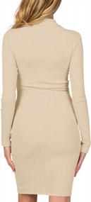 img 3 attached to Moyabo Women'S Knit Ribbed Maternity Dress Long Sleeve Bodycon Dress For Daily Wearing Or Baby Shower