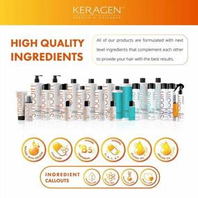 img 1 attached to KERAGEN - Forte Brazilian Keratin Smoothing Treatment For Dry And Damaged Hair - Sulfate-Free Blowout Straightening System To Eliminate Curls And Frizz - Ideal For Medium To Coarse Hair (32 Oz)