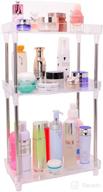 🚿 acrylic 3-tier bathroom vanity tray organizer for skincare, makeup, perfume, and more - multi-functional countertop shelf in vanity dresser, kitchen, living room, and bathroom logo