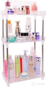 img 4 attached to 🚿 Acrylic 3-Tier Bathroom Vanity Tray Organizer for Skincare, Makeup, Perfume, and More - Multi-Functional Countertop Shelf in Vanity Dresser, Kitchen, Living Room, and Bathroom