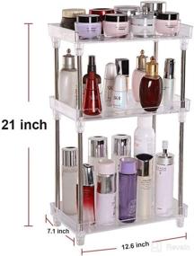 img 1 attached to 🚿 Acrylic 3-Tier Bathroom Vanity Tray Organizer for Skincare, Makeup, Perfume, and More - Multi-Functional Countertop Shelf in Vanity Dresser, Kitchen, Living Room, and Bathroom