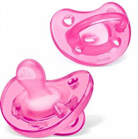 img 4 attached to Chicco PhysioForma Мягкая силиконовая пустышка для детей от 0 до 6 месяцев розового цвета - ортодонтическая соска, без бисфенола-А, 2 шт. в упаковке со стерилизующим футляром