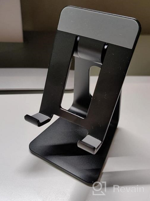 img 1 attached to Portable And Adjustable Phone Holder For Desks - MROCO Foldable Aluminum Stand Compatible With Phones And Tablets review by Ryan Rea