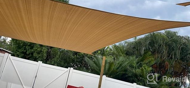 img 1 attached to AsterOutdoor Sun Shade Sail Triangle 10' X 10' X 10' UV Block Canopy For Patio Backyard Lawn Garden Outdoor Activities, Terra review by John Stefko