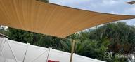 картинка 1 прикреплена к отзыву AsterOutdoor Sun Shade Sail Triangle 10' X 10' X 10' UV Block Canopy For Patio Backyard Lawn Garden Outdoor Activities, Terra от John Stefko